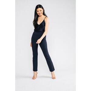 NWT Chloe Krystyn Navy Brennan Straight Leg Ponte Pant Size Medium